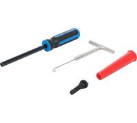 BGS Set di attrezzi per inserimento valvole pneumatici / 4 pezzi