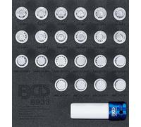 BGS 8933 | Modulo per carrelli portautensili 1/6: set di utensili per bulloni di sicurezza per VAG | 23 pz.