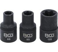 Juego de llaves de vaso | perfil en cuña (para RIBE) M6S, M8S, M12S | 3 piezas