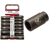 BGS 95207 Set Bussole Impatto 1/2" 10-32 mm 13 Pezzi per Avvitatore Pneumatico