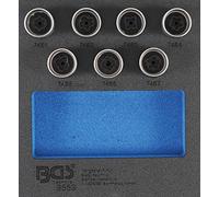 BGS 9559 | Modulo per carrelli portautensili 1/6: set di utensili per bulloni di sicurezza per Opel (tipo D) | 7 pz.