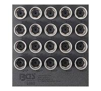 BGS 9653 | Modulo per carrelli portautensili 1/6: set di utensili per bulloni di sicurezza per Volvo | 20 pz.