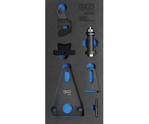 BGS 9699 | Modulo per carrelli portautensili 1/3: Set utensili di bloccaggio e separazione volano/coperchio anteriore puleggia albero motore | per Renault, Nissan