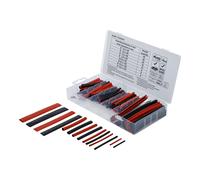 BGS 9404 | Assortimento manicotti termorestringenti | rossi / neri | 150 pz.