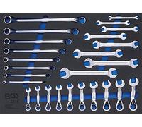 BGS Bandeja para carro 3/3: Llaves fijas dobles, llaves de estrella dobles, llaves combinadas con carraca | 26 piezas