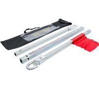 BGS Barra di traino | 2000 kg | 1,8 m | Acciaio inossidabile | Gancio a 3 vortici | Argento | Automobile