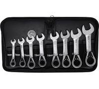 BGS Chiave Cricchetto Chiave a Forchetta Set Commutabile 8-19 MM 8 Pezzi 30720