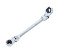 BGS 71028-10X12 | Chiave ad anello a cricchetto doppia | inclinabile | con testa ad anello | SW E10 x E12