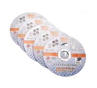 BGS 3935 | Dischi da taglio per acciaio inossidabile | 5 pezzi | Ø 115 x 1,0 x 22,2 mm | extra sottili | Dischi flessibili