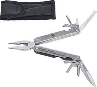 Pinza multiuso in acciaio inox 12 funzioni Tascabile con custodia da cintura BGS