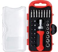 BGS Diy 20130 | Serie di inserti e bussole | con impugnatura portainserti magnetica a cricchetto, reversibile | 30 pz.