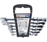 BGS Diy 30004 | Serie di chiavi combinate a cricchetto | teste flessibili | 8 - 19 mm | 6 pz.