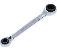 BGS Diy 30007 Chiave combinata a doppio cricchetto 4 in 1 10 x 13 x 17 x 19 mm