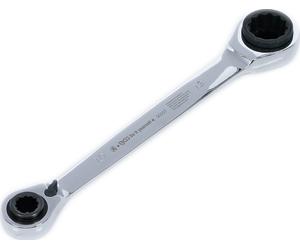 BGS Diy 30007 Chiave combinata a doppio cricchetto 4 in 1 10 x 13 x 17 x 19 mm