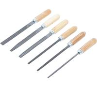 BGS Diy 50204 - Set di lime per chiavi, manico in legno, 100 mm, 6 pezzi
