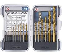 BGS Diy 50815 | Serie di punte elicoidali HSS | nitruro di titanio | 1,5 - 10 mm | 15 pz.
