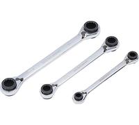 BGS Diy 6837 | Set di chiavi ad anello a cricchetto | 4 in 1 | SW 8 x 9-18 x 19 mm