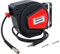 BGS Diy 71055 | Tubo dell'aria compressa con avvolgitubo | automatico | 10 m + 1,5 m