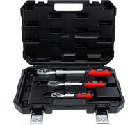 BGS Diy 72113 | Set di cricchetti reversibili | allungabile | uscita quadrato esterno 6,3 mm (1/4") - 10 mm - 12,5 mm (1/2") | 3 pezzi.