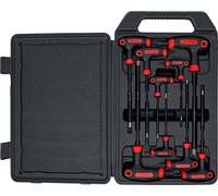 BGS Diy 7880 | Serie di cacciaviti con impugnatura a T | Torx con foro | T10 - T50 | 9 pz.