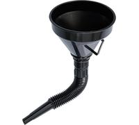 BGS Do it yourself uomo Potenza, imbuto, 2-tlg., plastica, 140 mm, nero, con colino, beccuccio flessibile da 290 mm