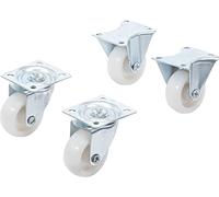 BGS Diy 80330 | Serie di ruote fisse e piroettanti | 40 mm | 4 pz.