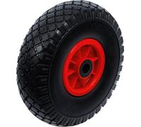 BGS Diy 80650 | Ruota senza camera d’aria per carrello | poliuretano, rosso/nero | 260 mm