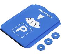 BGS Diy 80721 | Disco di parcheggio | con raschiaghiaccio / labbro in gomma e 3 gettoni per carrello della spesa | per auto e motociclette