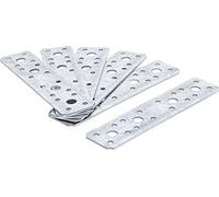 BGS Diy 80795 | Assortimento piastre forate in acciaio | 200 x 60 x 2 mm | 4 pz.