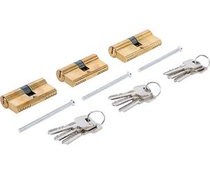 BGS Diy 8092 | Serie di cilindri serrature in ottone | a chiave unica | 15 pz.