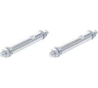 BGS Diy 80949 | Serie di assi per ruota con cerchio in acciaio | Ø 20 mm (Confezione da 2)
