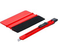 BGS Diy 85215 | Serie di spatole in plastica | per pellicole | con bordo in feltro | 2 pz.