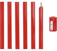 BGS Do it yourself Matita da carpentiere, 175mm, con temperino, 7pz. Quantità:1