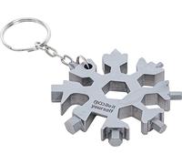 BGS Diy 85880 | strumento multifunzione | fiocco di neve | 18 in 1 | acciaio inossidabile | gadget | regali da uomo | per viaggi, campeggio, avventura