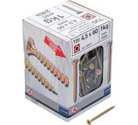 BGS Diy 88027 Viti multiuso, profilo a T (per Torx) T20, 4,0 x 60 mm, 1 kg, 240 pezzi