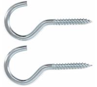 BGS technic KG – Gancio a vite 88183, 90 mm, 2 pezzi, metallo, montaggio a parete