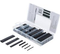 Kraftmann 88184 - Tubi termoretraibili assortiti, 126 pz, colore: Nero