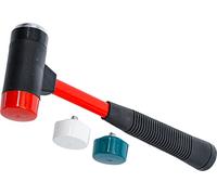 BGS Diy 91864 | Set di martelli con teste intercambiabili | manico fibra di vetro | Ø 38 mm