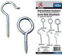 BGS DIY Set Ganci A Occhi Viti E Ringhaken 142 Pezzi 88180
