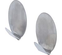 Forza uomo acciaio inossidabile Ganci Adesivi, 2 pezzi, 4,5 x 7 cm, portata maximum 1,5 kg, 88232