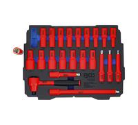 BGS Inserto in schiuma per Art. BOXSYS1 & 2: Set attrezzi VDE, 23 pezzi Quantità:1