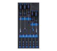 BGS: Juego de destornilladores 11 piezas - Set di cacciaviti in acciaio al cromo-molibdeno con impugnatura morbida e stile Flach