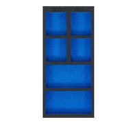 BGS 74361 | Modulo per carrelli portautensili 1/3, vuoto: 6 vani | 408 x 189 x 32 mm