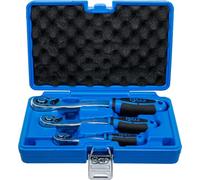 BGS Juego de carracas reversibles | dentado fino | 6,3 mm (1/4") - 10 mm (3/8") - 12,5 mm (1/2") | 3 piezas