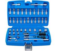 BGS Juego de llaves de vaso | entrada 6,3 mm (1/4") | medidas en pulgadas | 46 piezas