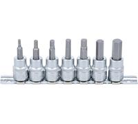 Juego de puntas de vaso | entrada 10 mm (3/8") | hexágono interior | 7 piezas