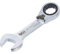 BGS Llave combinada | corta | con carraca reversible | 18 mm