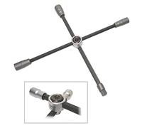 BGS Llave de cruz para automóviles, plegable | para autos | cuadrado | 17 x 19 x 21 x 12,5 mm (1/2")