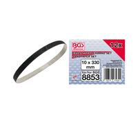 Bandas de lija | 10 mm x 330 mm | 12 unidades para BGS 8853