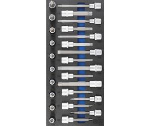BGS Officine Mobili Inserti 1/3: Bit-Einsatz-Satz Profilo T ( per Torx ) 26-tlg